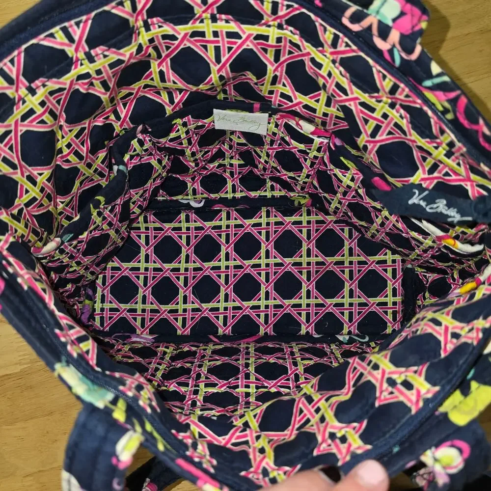 Retired Vera Bradley Ribbons Pattern Mandy Purse Bag Floral